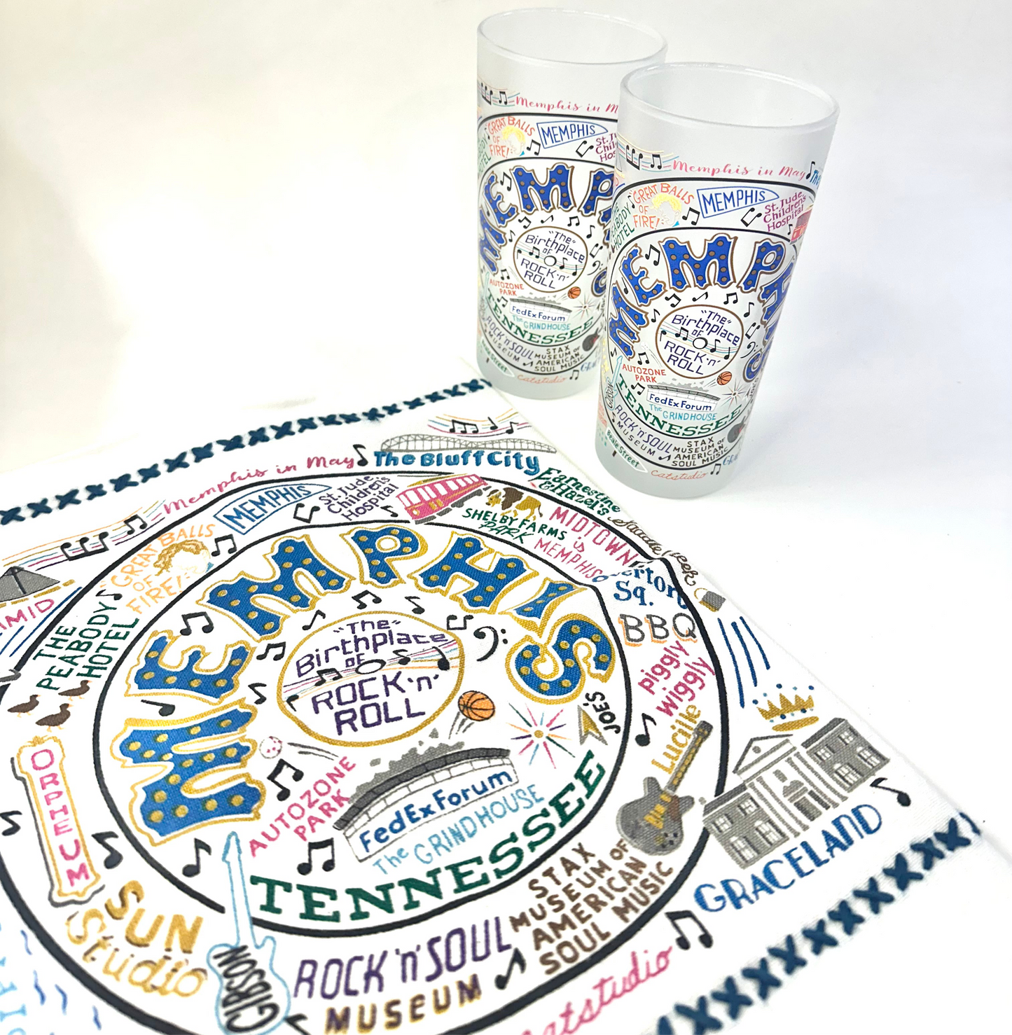 Memphis Drinking Glass