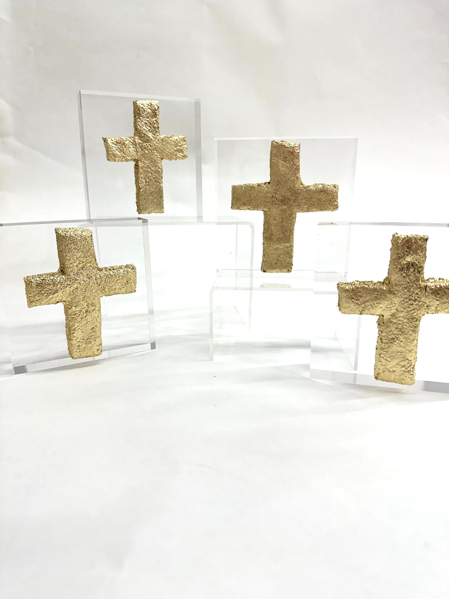 Acrylic Gold Leaf Cross
