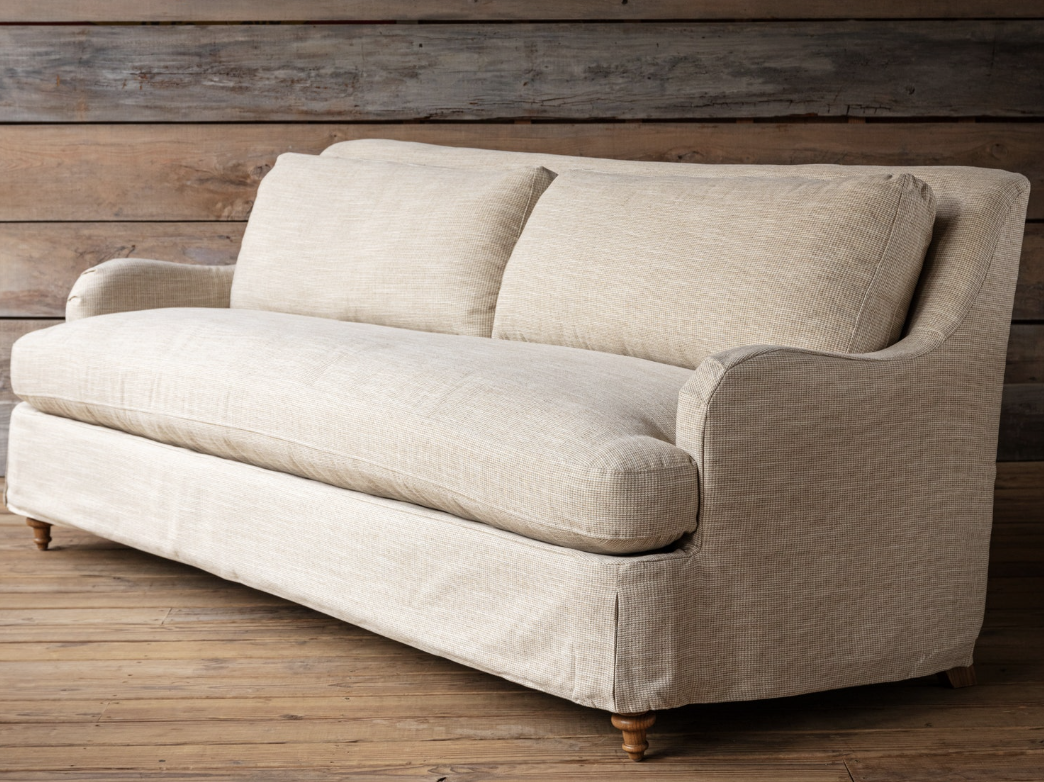 Houndstooth Slip Cover Sofa 91"