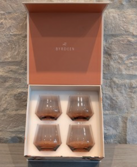 Wood Stemless Wine Glasses (Set of 4)