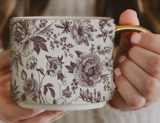 Brown Toile Mug