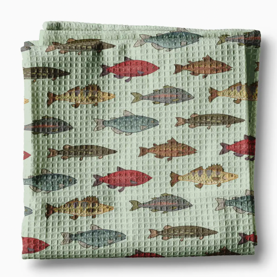 Green Fish Towel