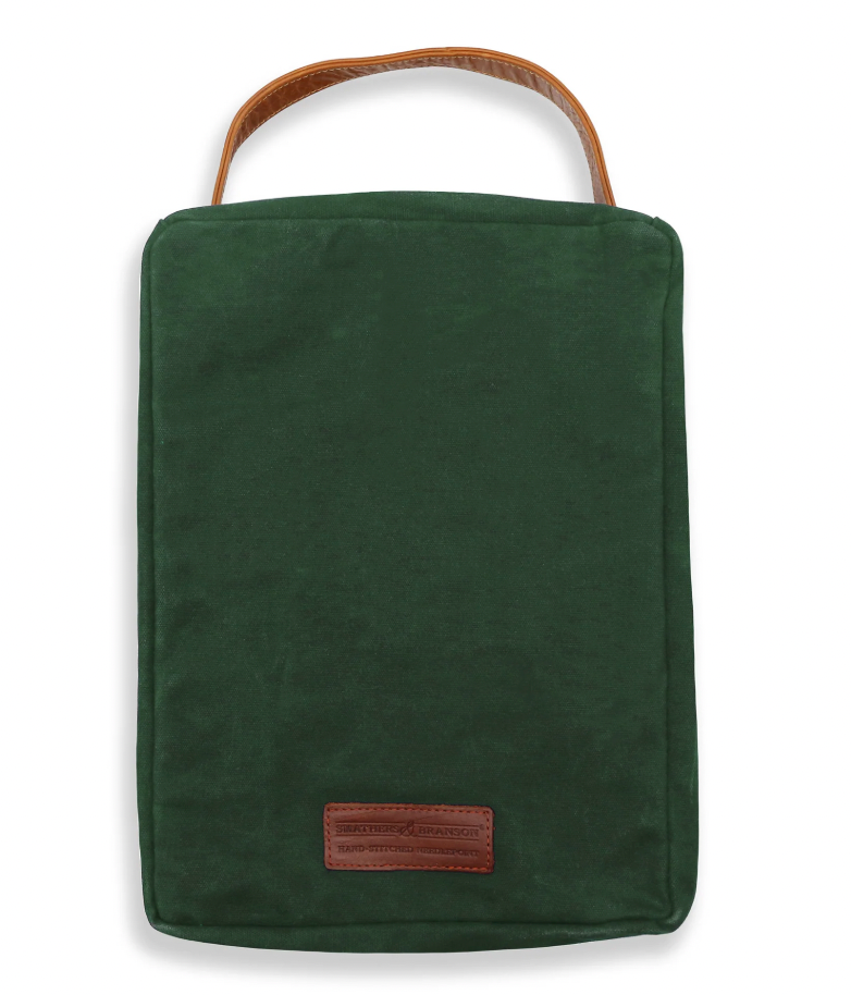 Crossed Clubs Shoe Bag- Hunter Green