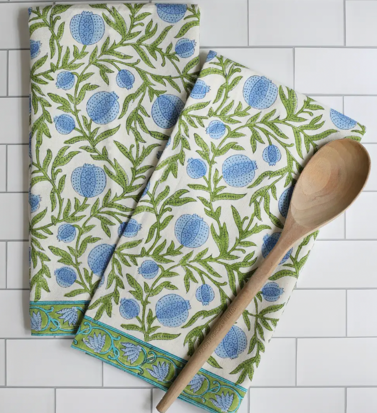 Pomegranate Blue Kitchen Towels