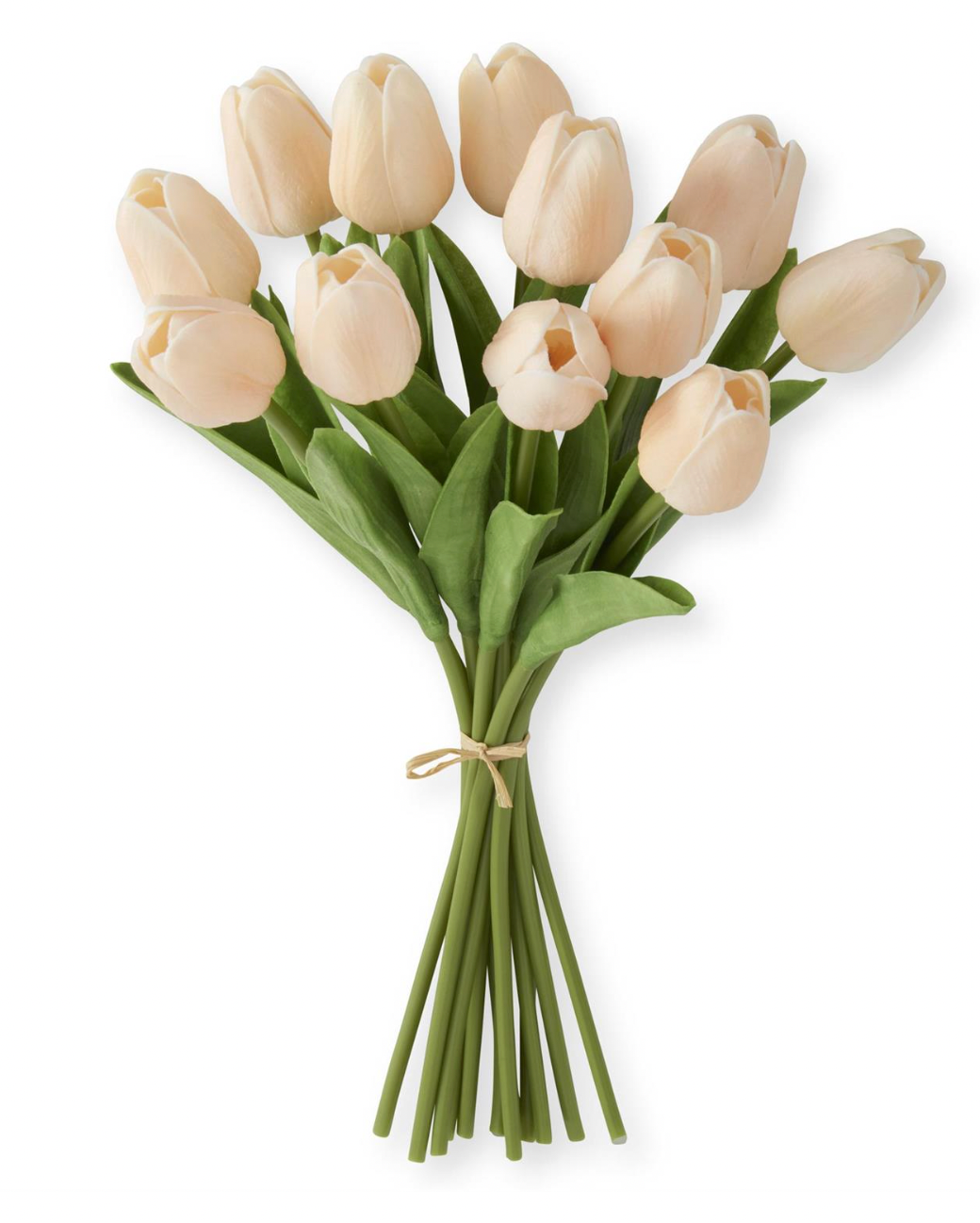 Peach Real Touch Mini Tulip Bundle 13" (12 Stems)