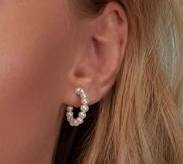 Pearl Hoop Earrings