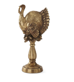 13.25" Turkey Gold Antique Pedestal