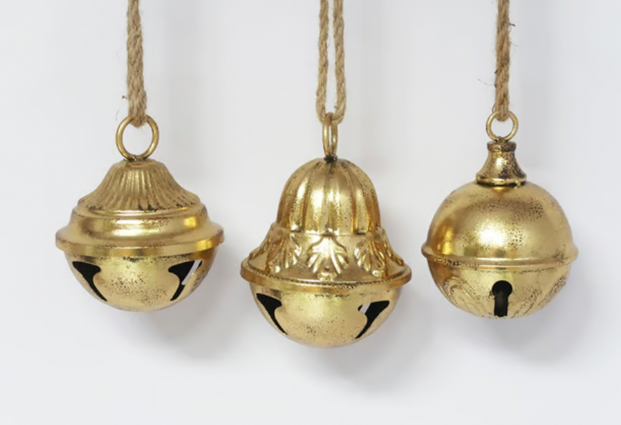 Ornate Brass Bell Ornament