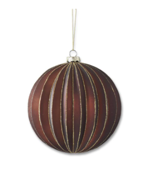 Brown w/ Gold Accordion Ornament