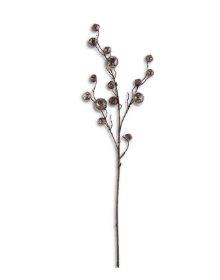 Antiqued Silver Bell Branch 30"