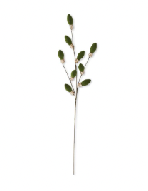 Green Flocked Bulb Pick 24"