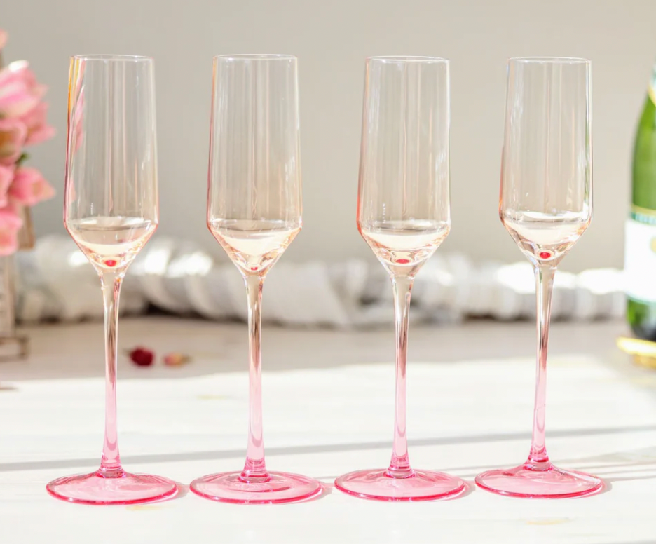 Flora Champagne Flutes (Set of 4)