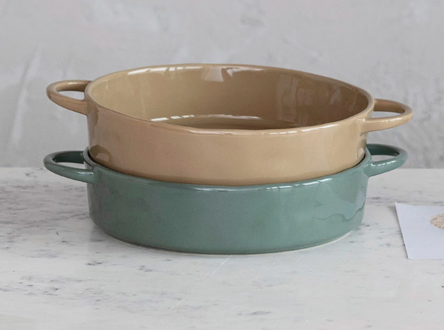 Stoneware Serving Baker w/ Handles