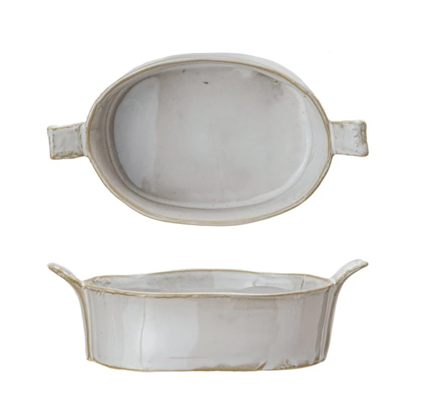 Stoneware Mini Baker w/ Handles