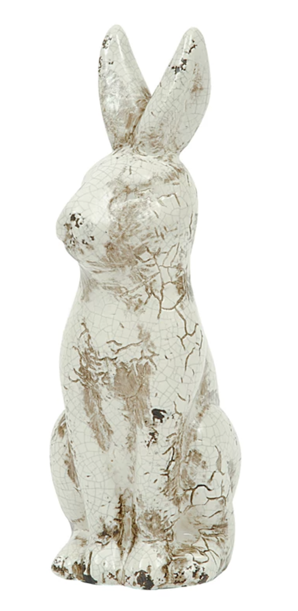 Distressed Ceramic Rabbit