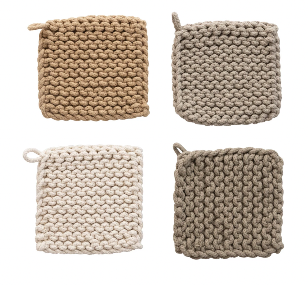 Cotton Crocheted Pot Holder
