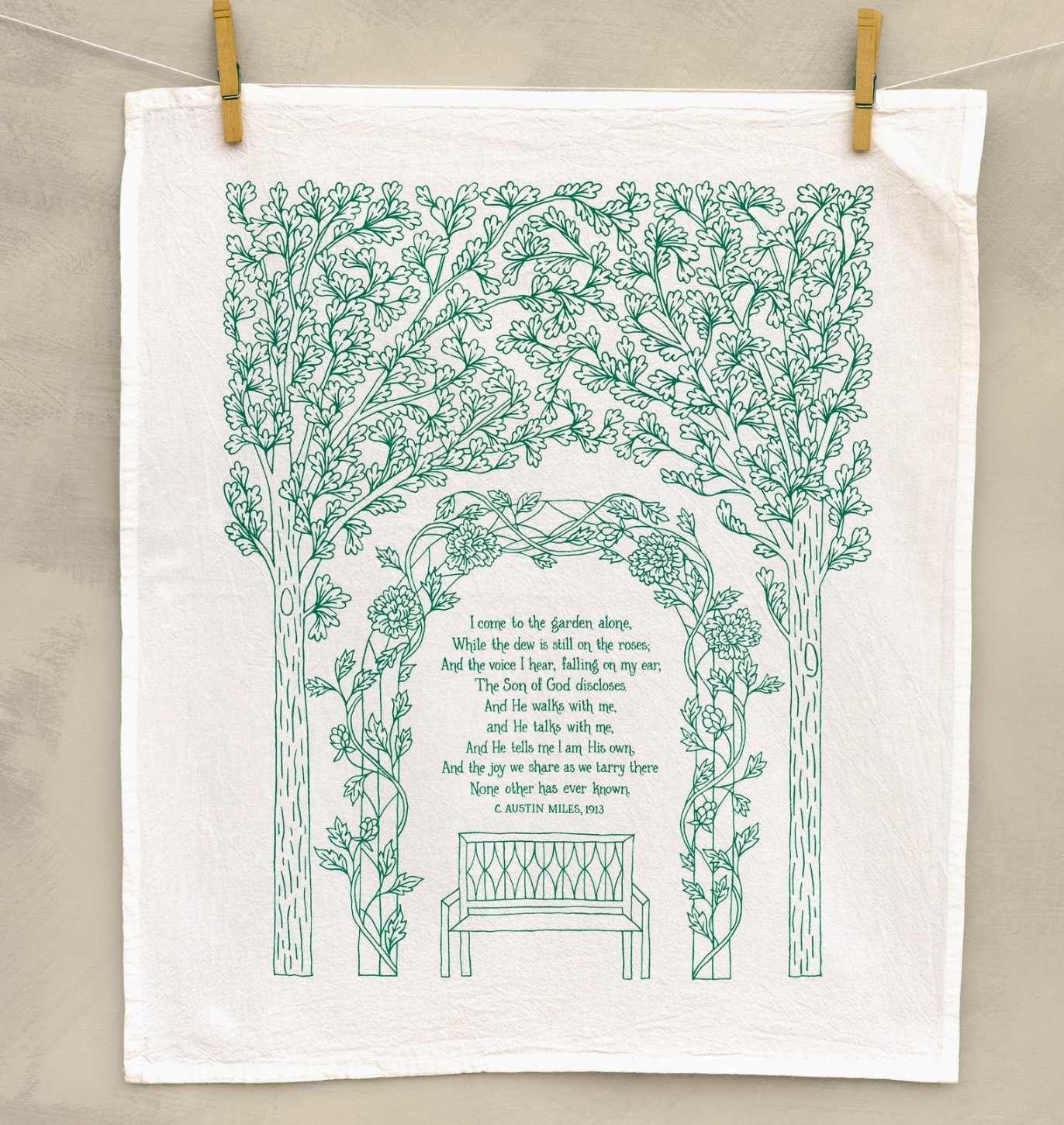 In the Garden Hymn Tea Towel