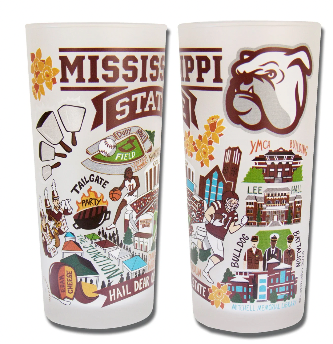 Mississippi State Drinking Glass
