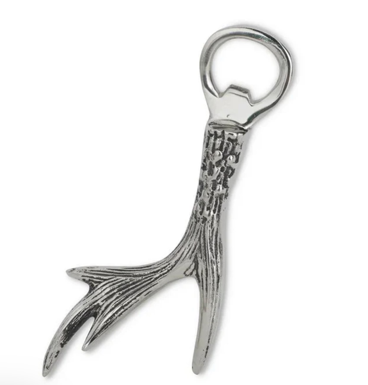 Silver Deer Antler Bottle Opener