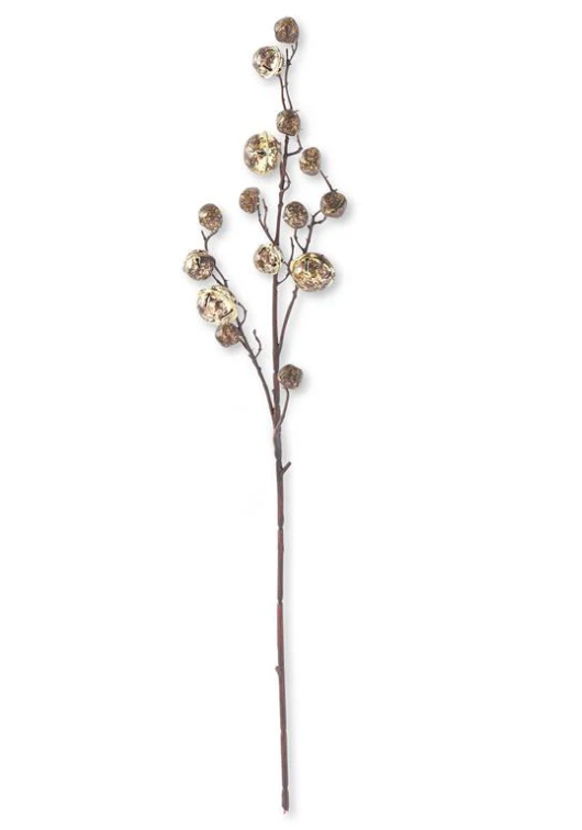 30" Antique Gold Bell Branch