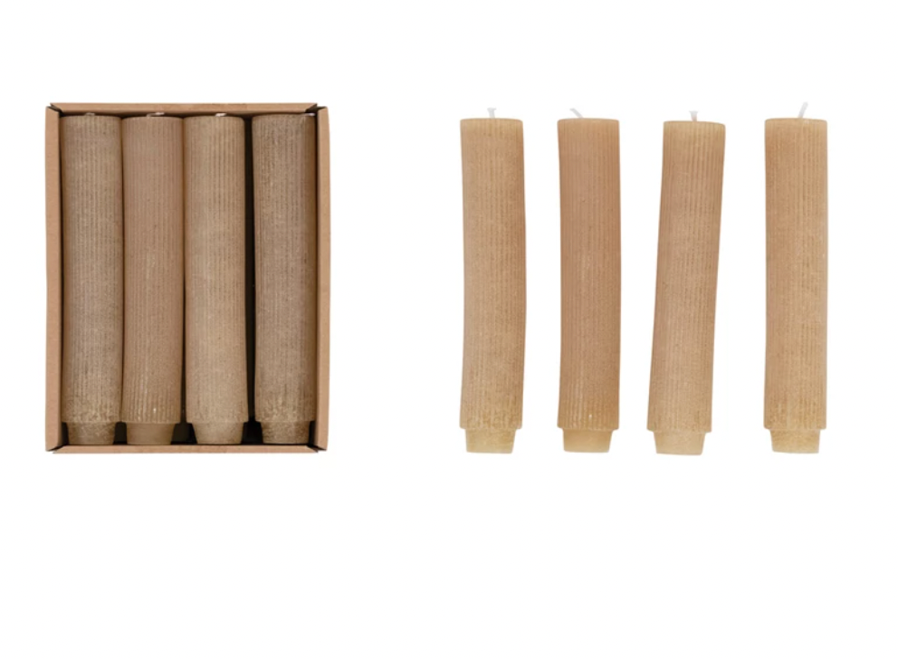 Pleated Taper Candles Set of 12
