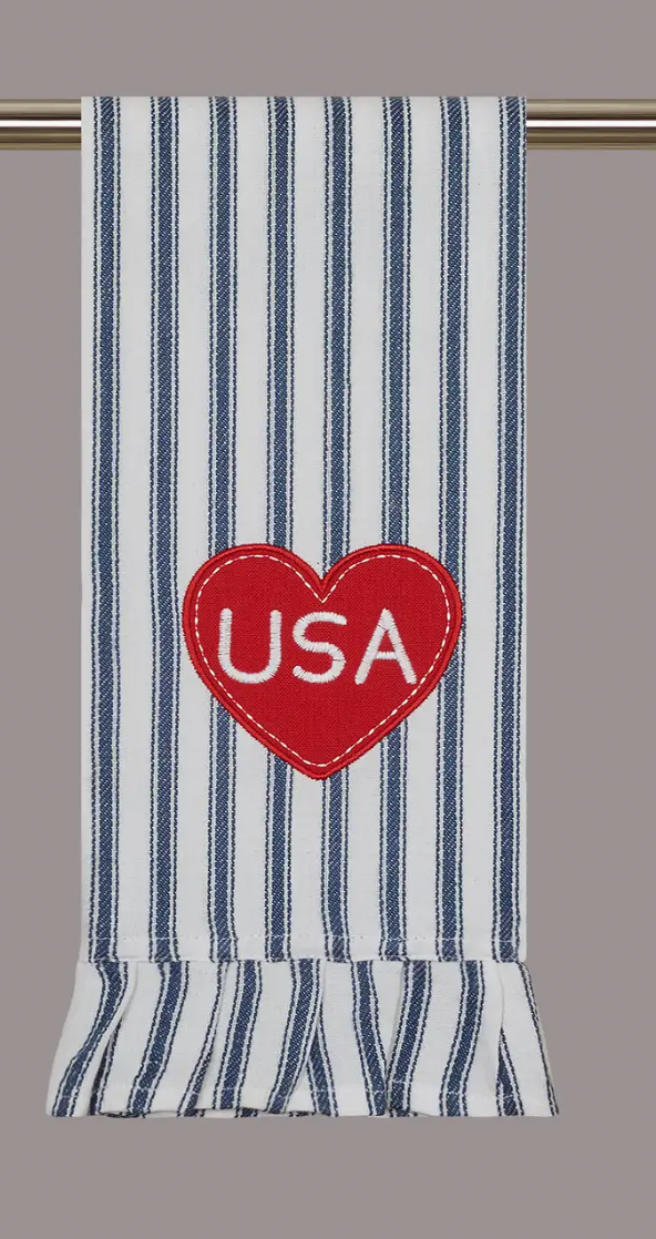 Americana Heart Towel