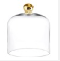 Gold Knob Glass Cloche