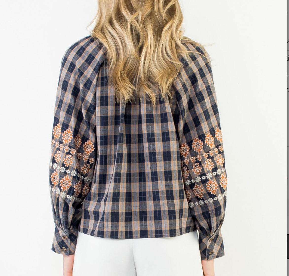 Harvest Skies Navy Top