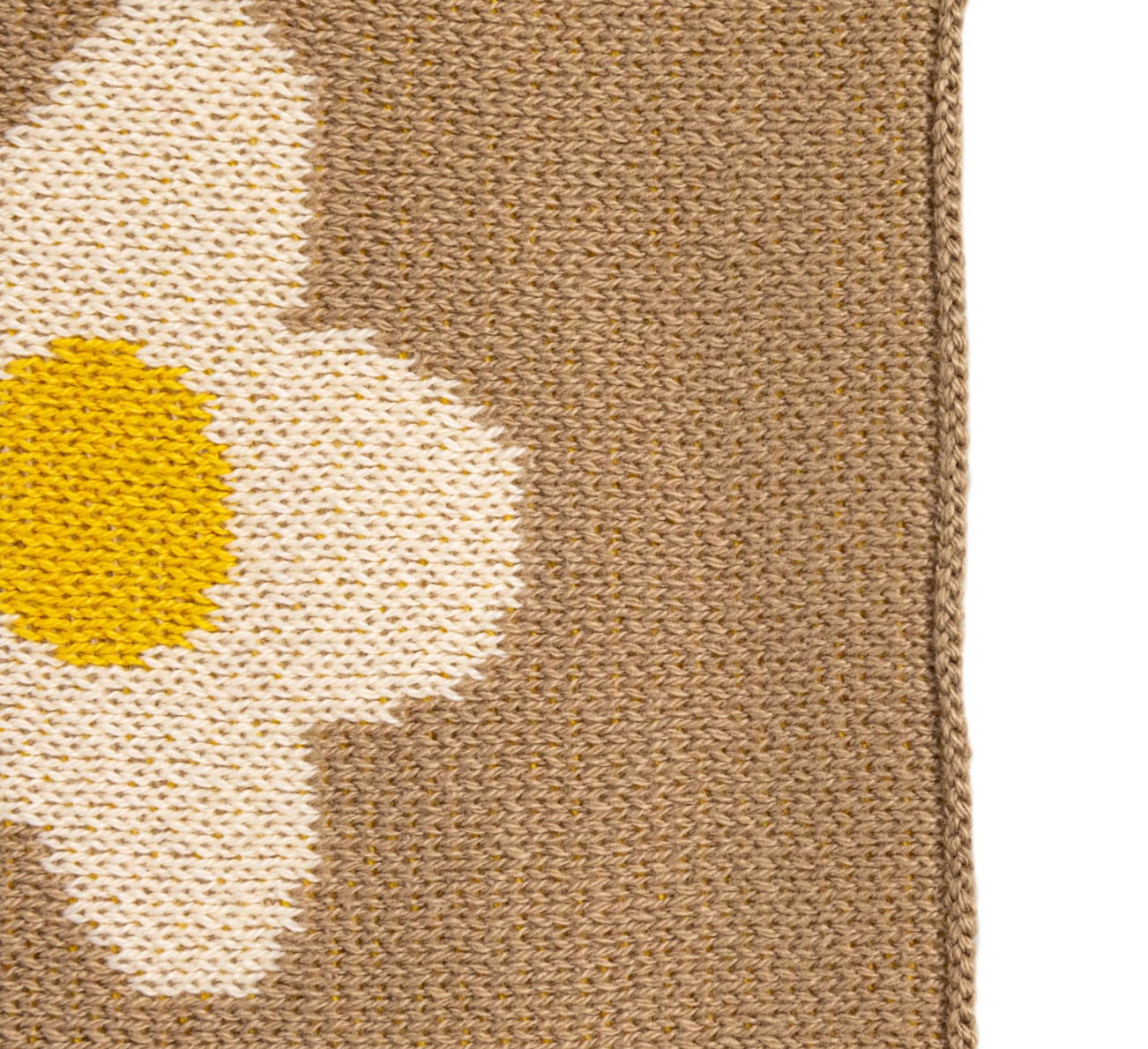 Cotton Knit Baby Blanket- Flowers