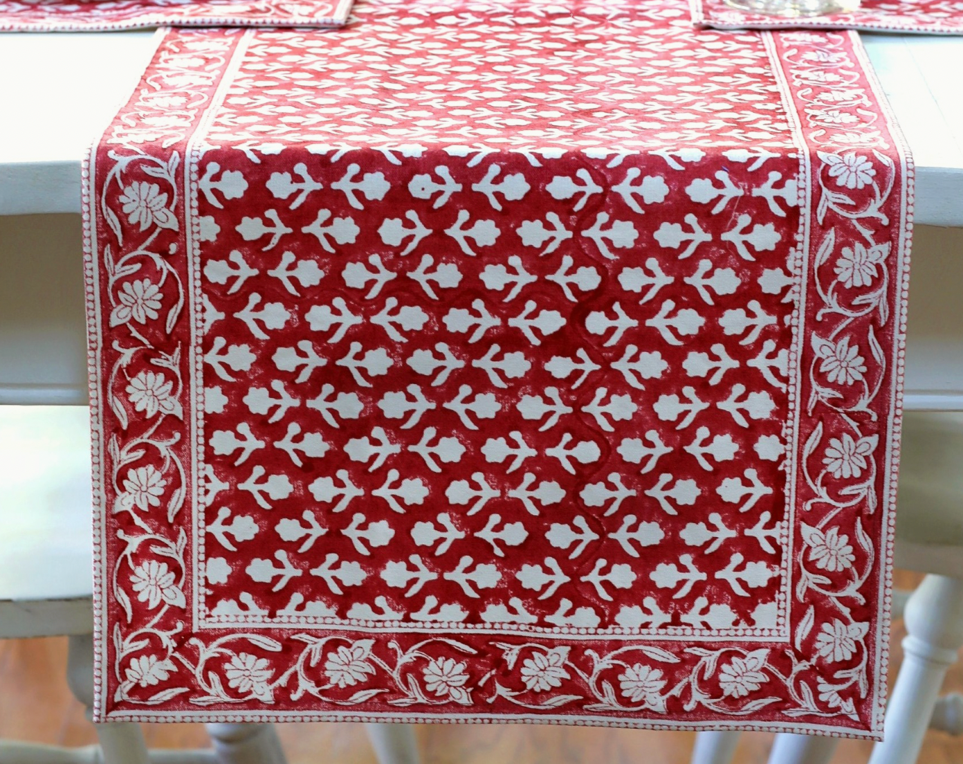 Block Printed Table Runners 14" x 92"