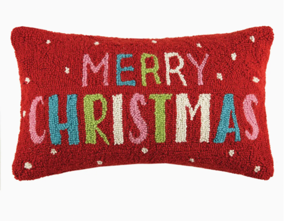 Merry Christmas Hook Pillow