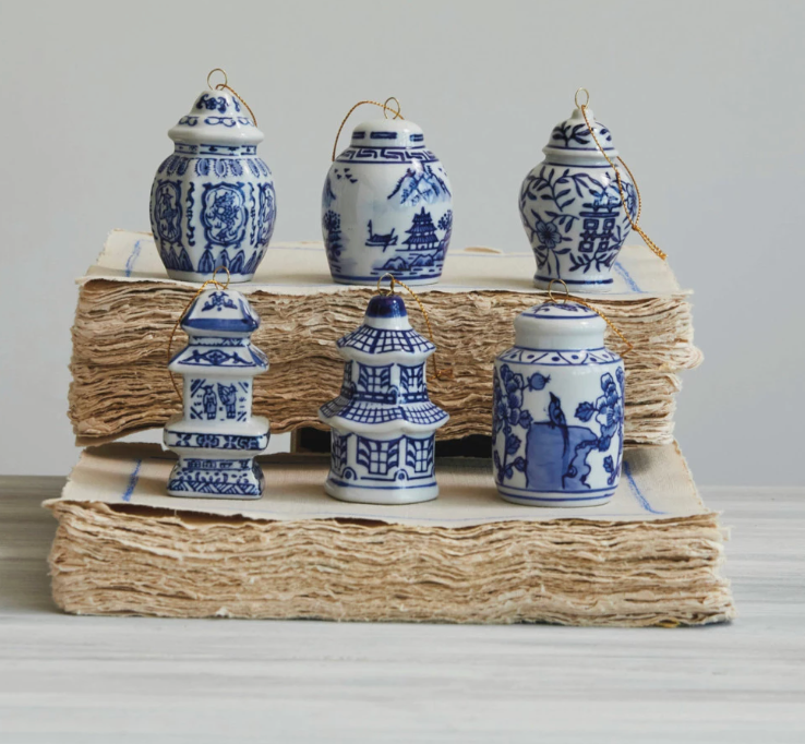 Blue Ginger Jar Ornament