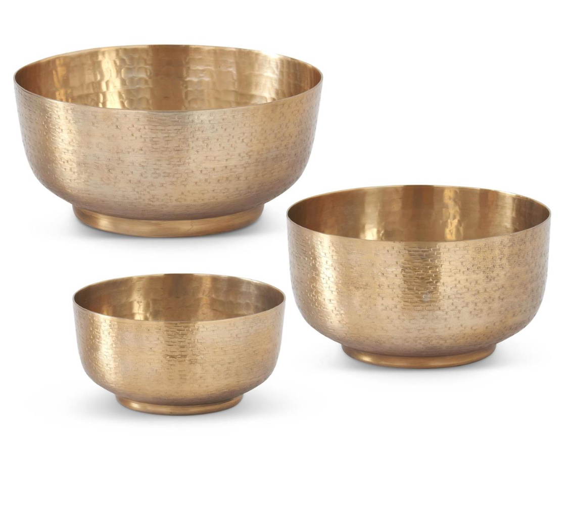 Antiqued Gold Footed Bowl
