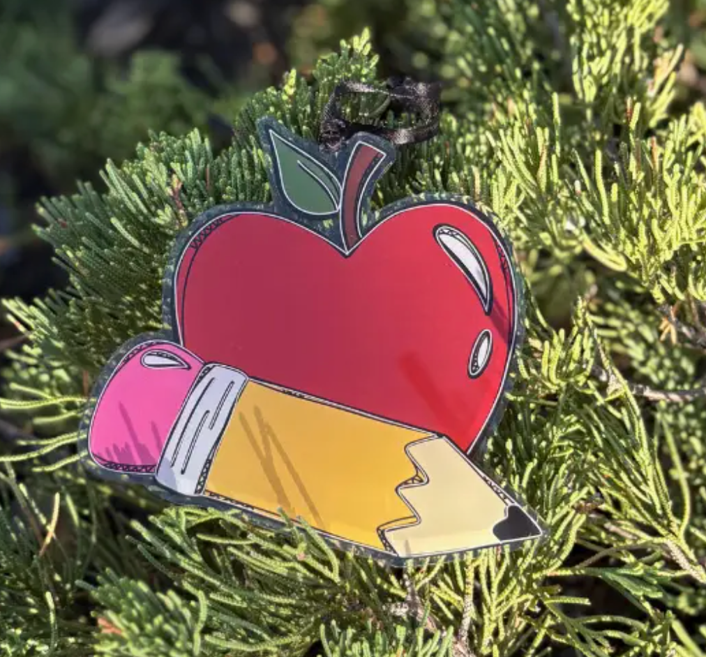 Apple For A Teacher Acrylic Ornament