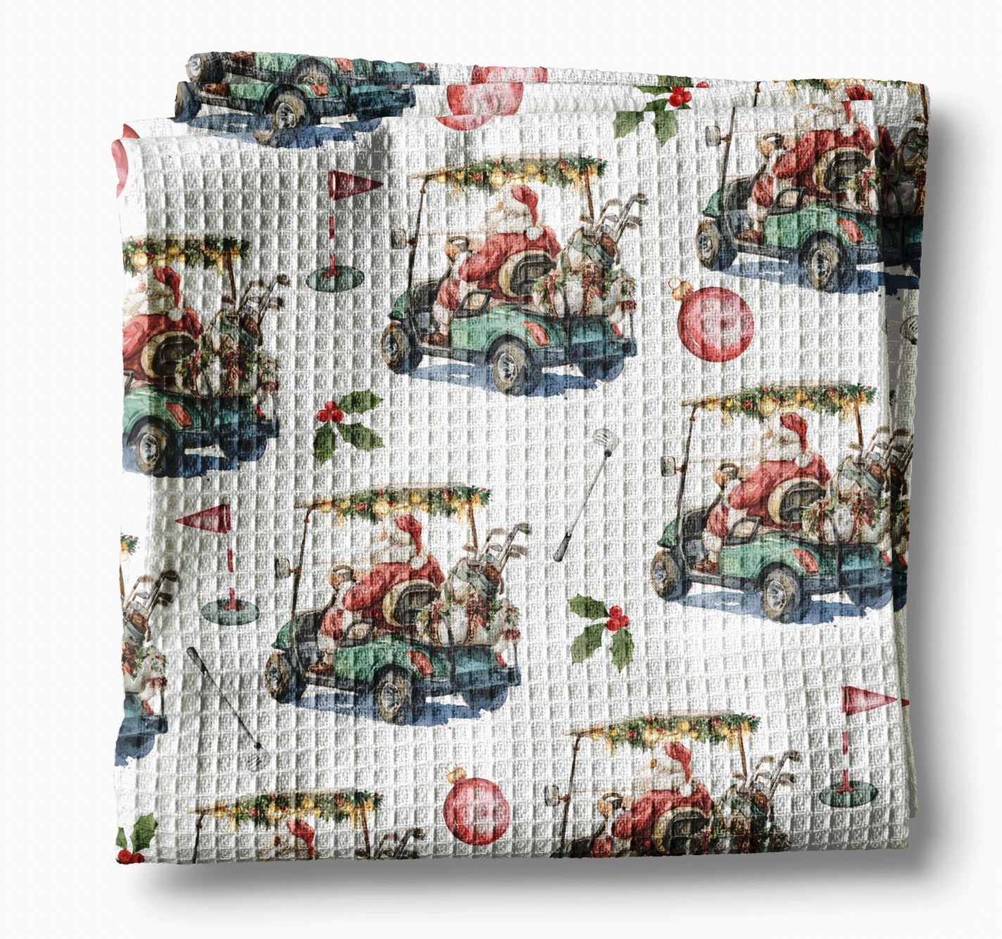 Golf Santa Christmas Towel