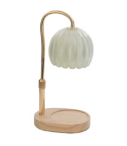 Milk Glass Candle Warmer Lamp
