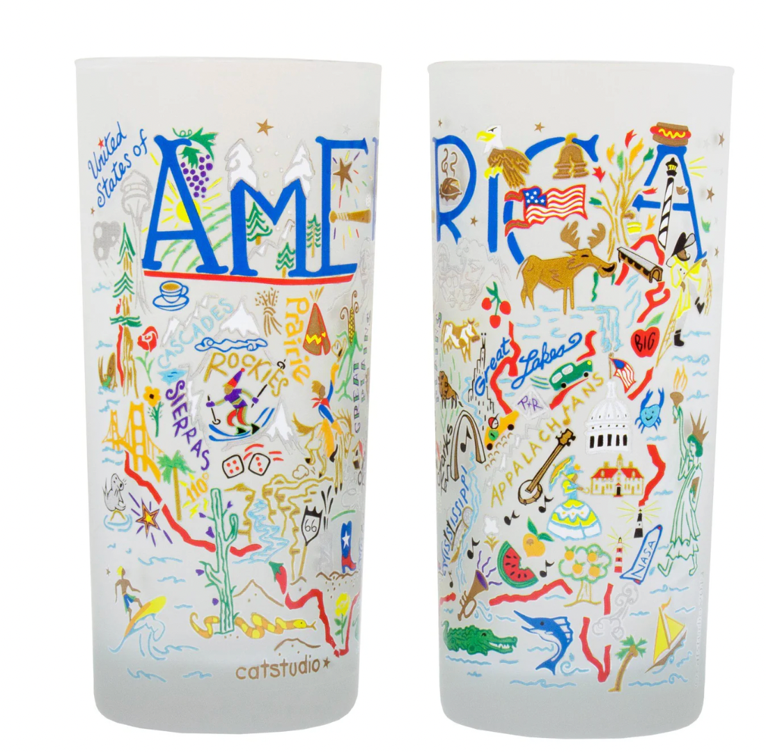 America Drinking Glass