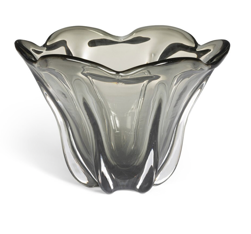Tulip Glass Bowl- Smoke