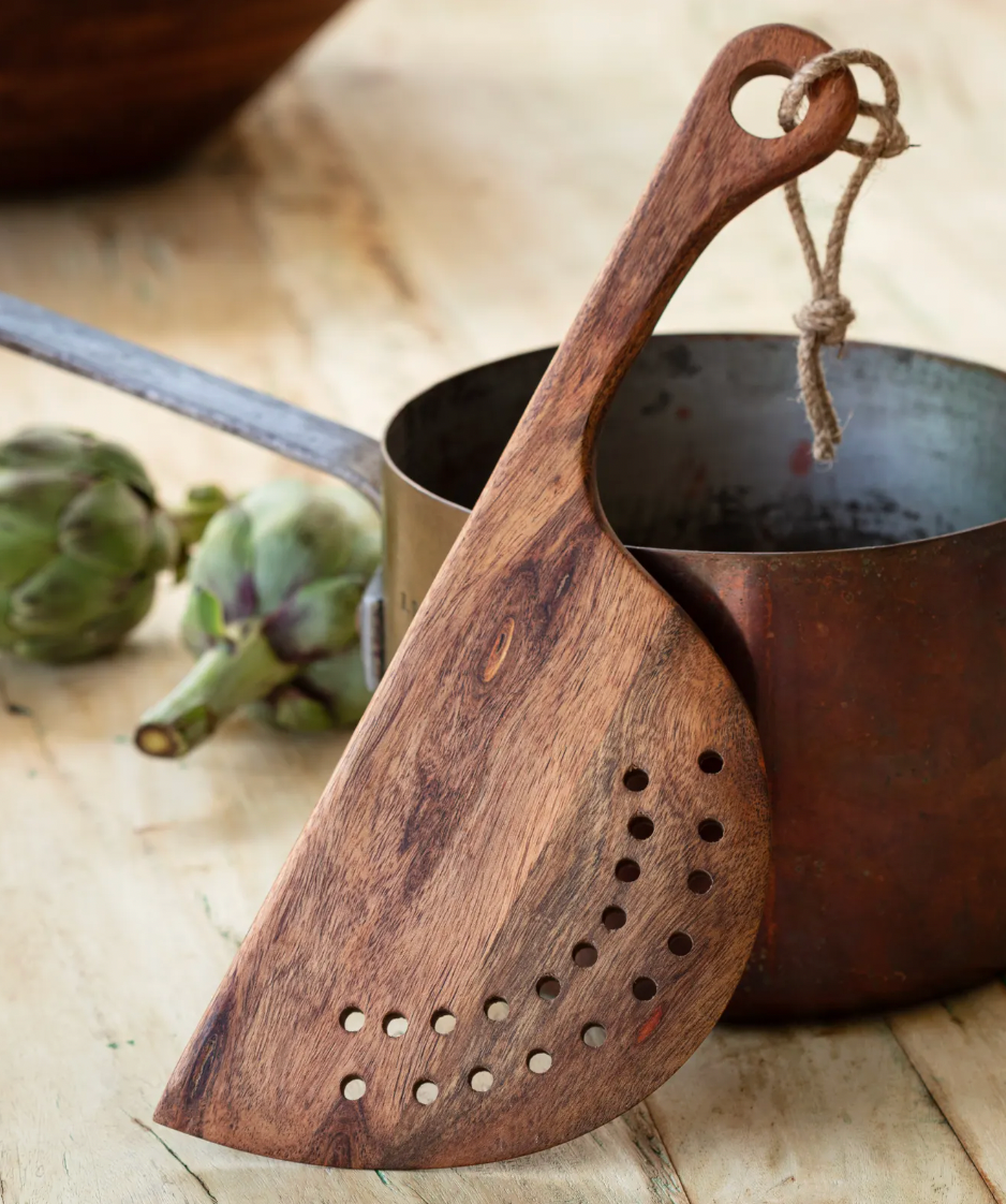 Wooden Pasta Pot Strainer