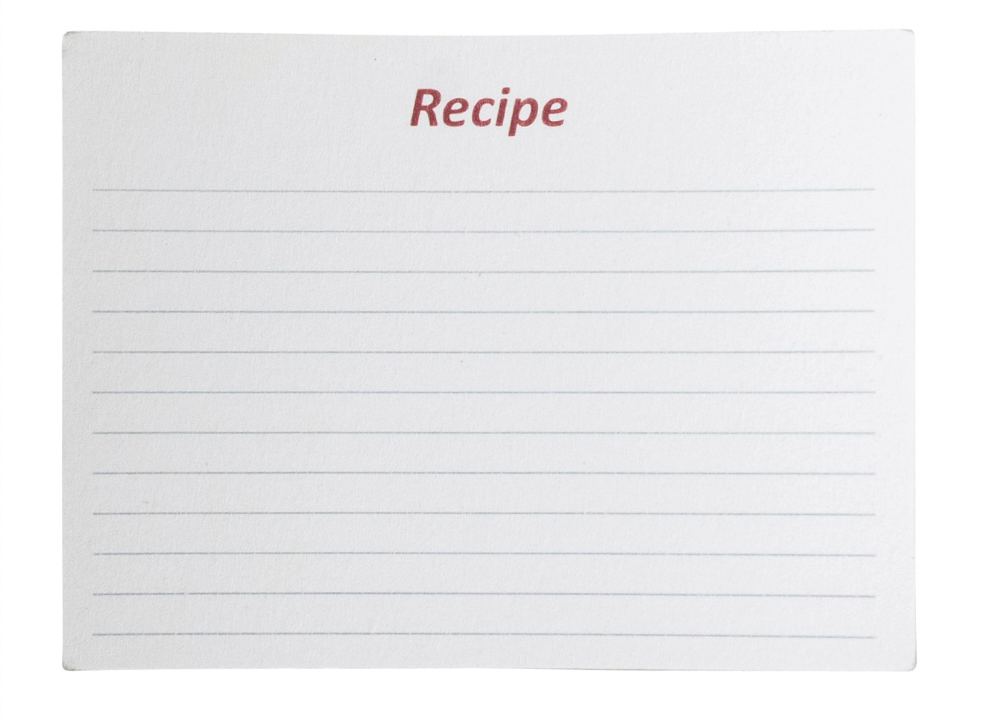 Stainless Steel Recipes Box w/ Cards- Gold