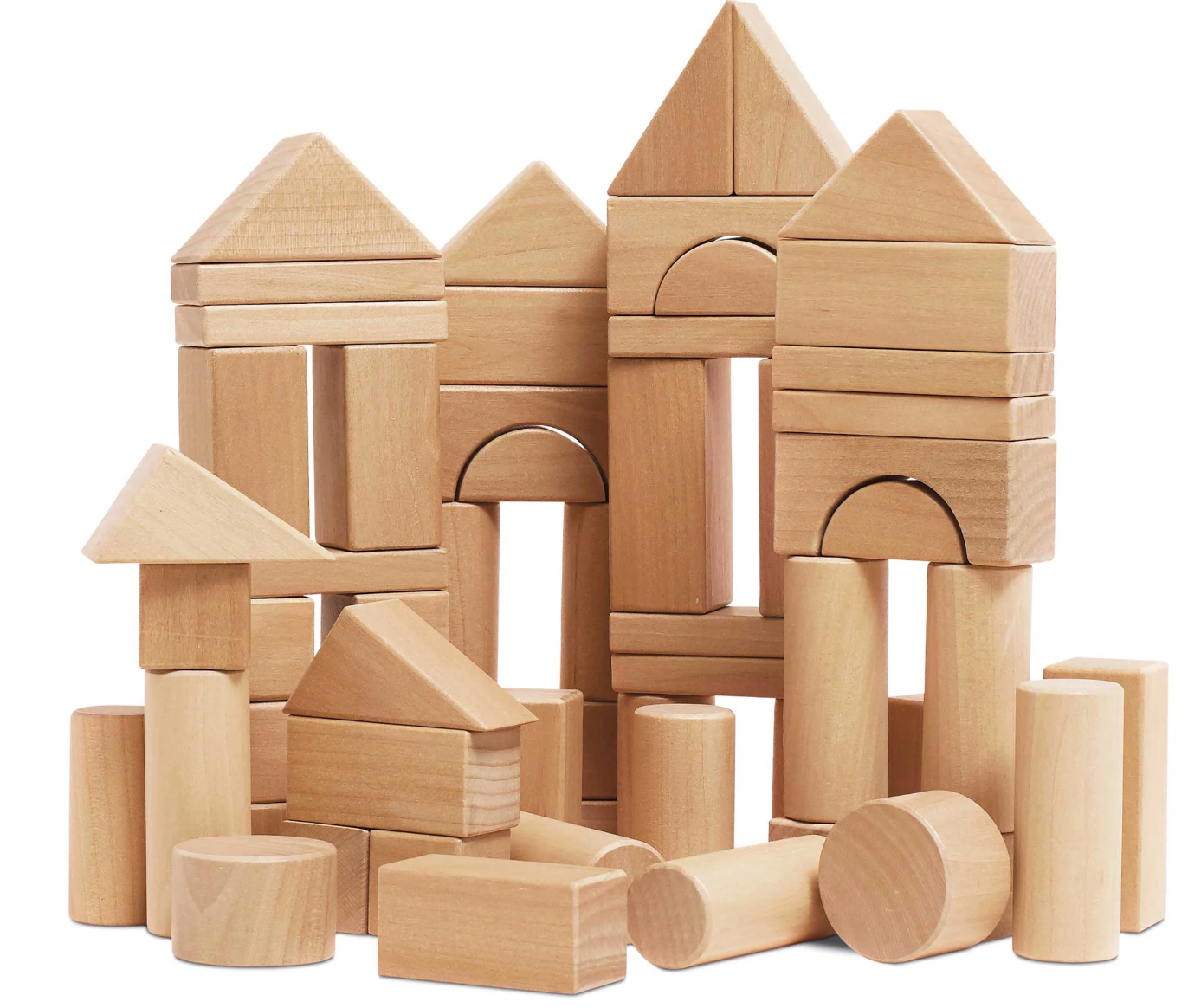 Natural Wood Building Blocks