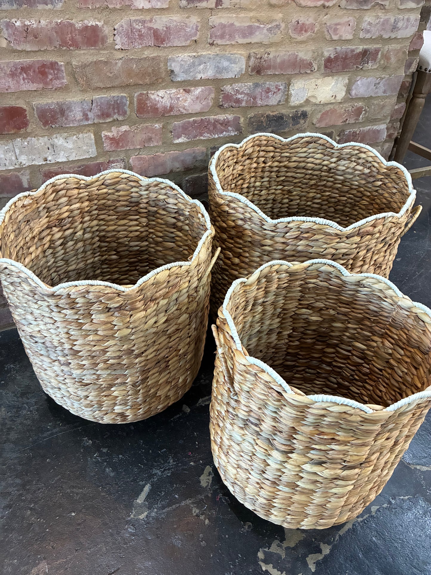 Scalloped Woven Basket