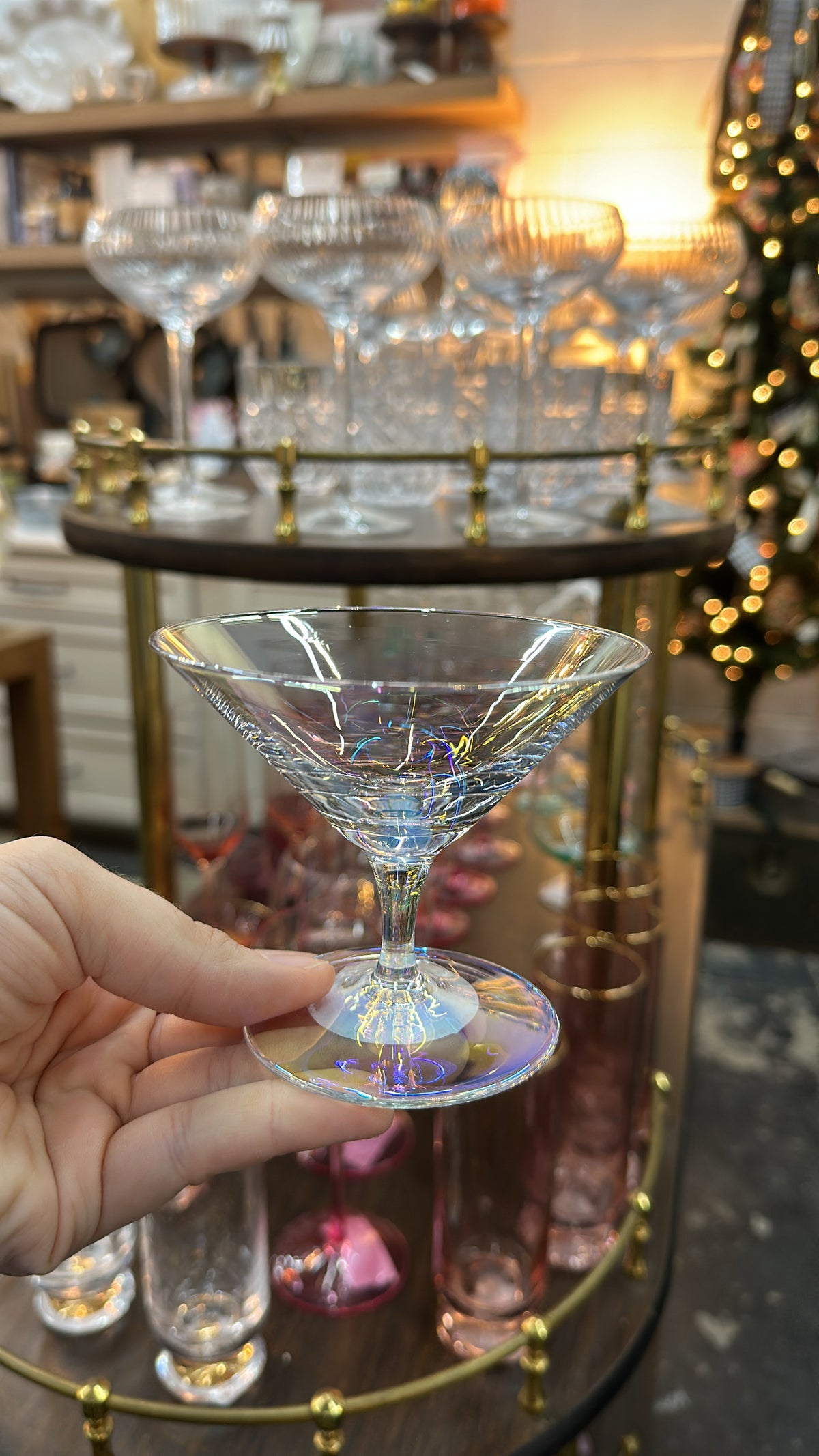 Short Stem Martini Glass Luster