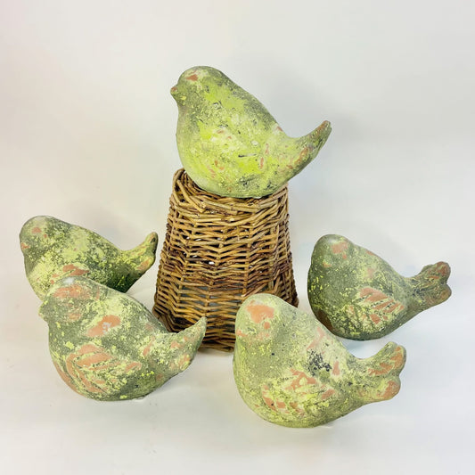 Little Mossy Cement Bird
