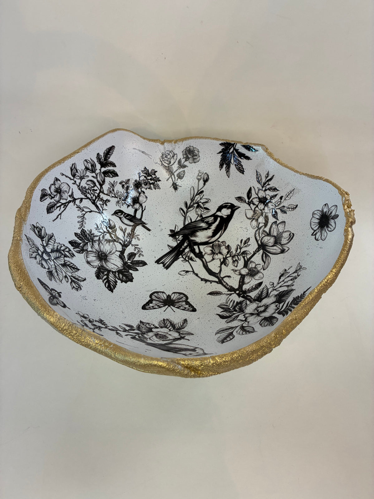 Black & White Acryic Bottom Bowl