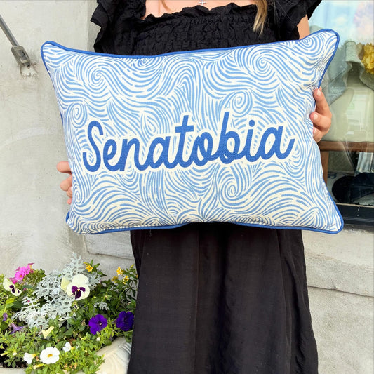 Senatobia Abstract Waves Pillow