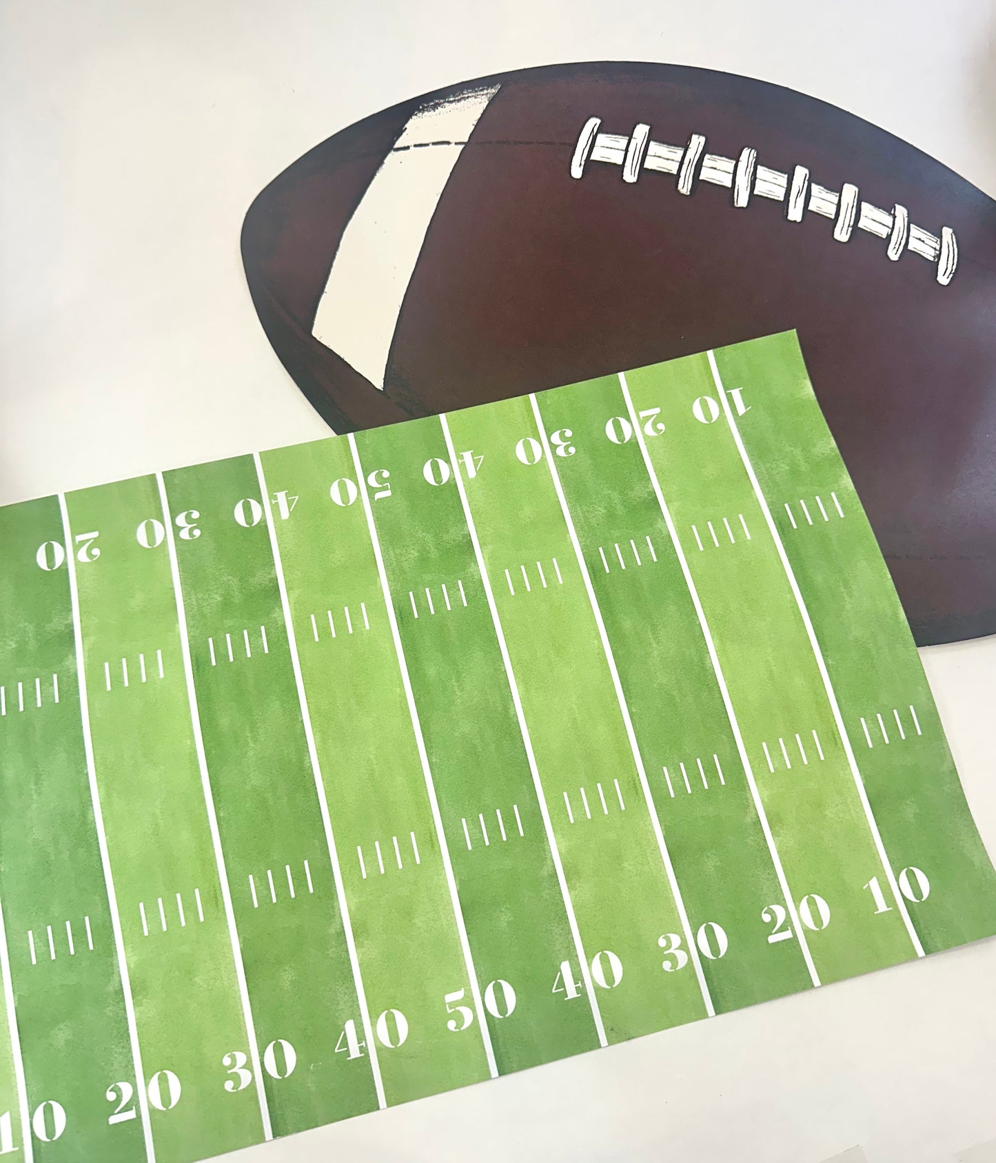 Die Cut Football Placemats