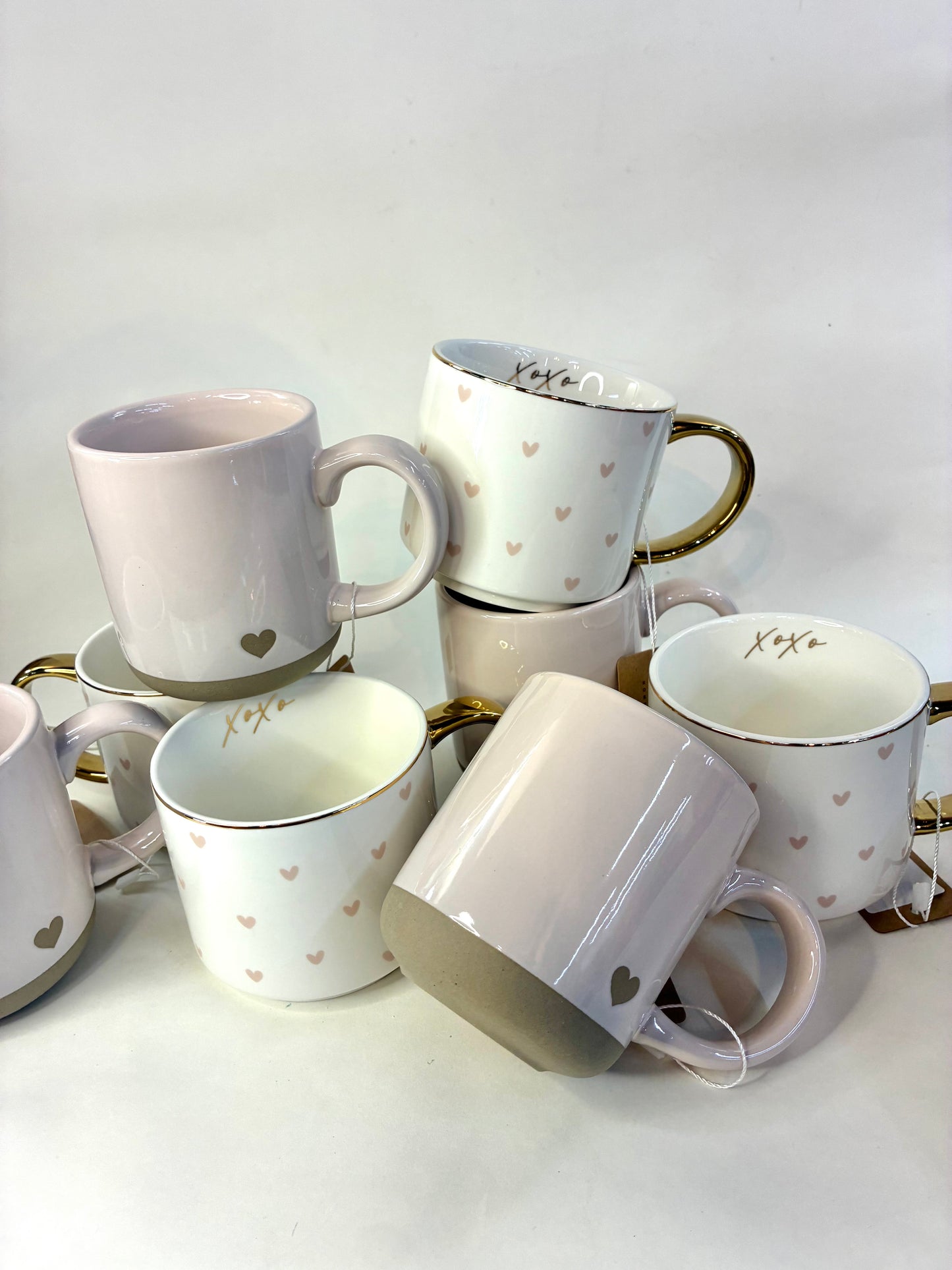 Pink Stoneware Coffee Mug