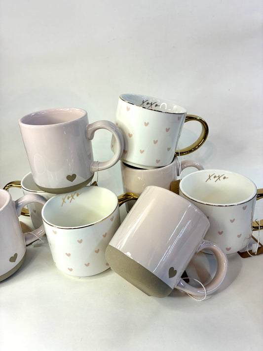 Pink Stoneware Coffee Mug