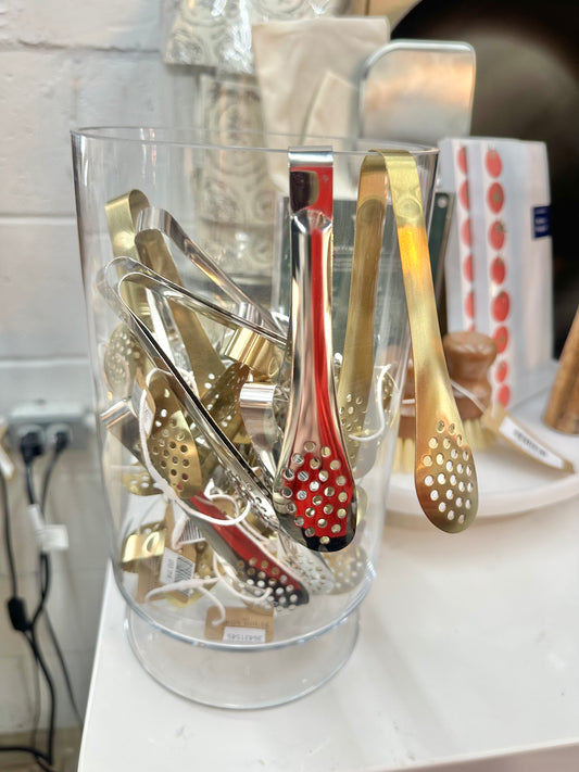 Silver Stainless Steel Serving Tongs